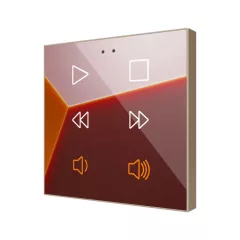   ZENNIO ZVIFR6C360 KNX tapintásérzékelő Flat RGB | 6-csatornás | 360° custom