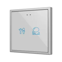   ZENNIO ZVIFR70X2 KNX tapintásérzékelő Flat 70 RGB | 2-csatornás | custom