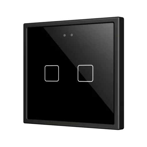 ZENNIO ZVIFR70X2A KNX tapintásérzékelő Flat 70 RGB | 2-csatornás | fekete