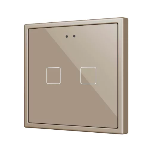 ZENNIO ZVIFR70X2C KNX tapintásérzékelő Flat 70 RGB | 2-csatornás | champagne