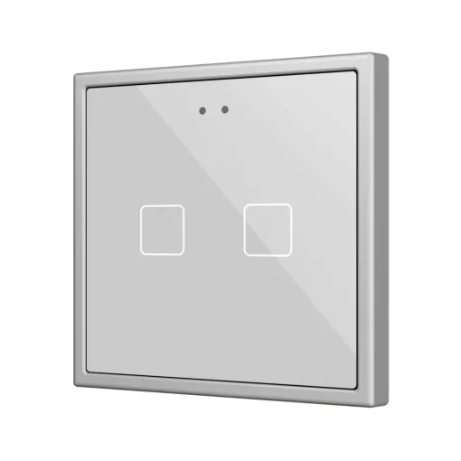 ZENNIO ZVIFR70X2S KNX tapintásérzékelő Flat 70 RGB | 2-csatornás | ezüst