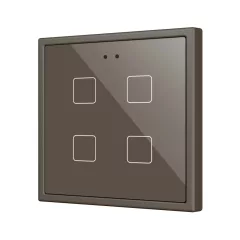   ZENNIO ZVIFR70X4M KNX tapintásérzékelő Flat 70 RGB | 4-csatornás | mokka