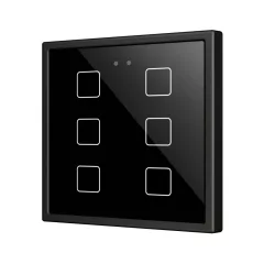   ZENNIO ZVIFR70X6A KNX tapintásérzékelő Flat 70 RGB | 6-csatornás | fekete