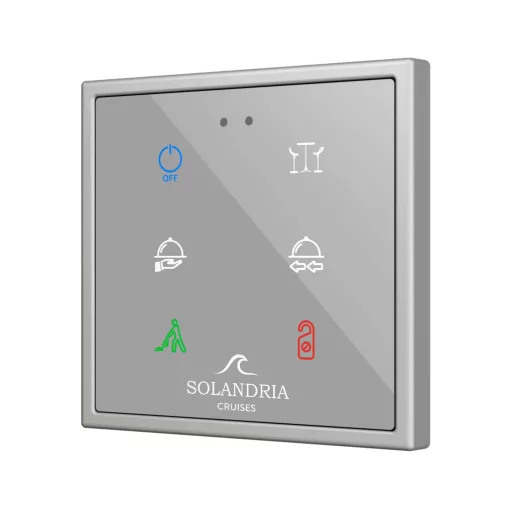 ZENNIO ZVIFR70X6C360 KNX tapintásérzékelő Flat 70 RGB | 6-csatornás | 360° custom