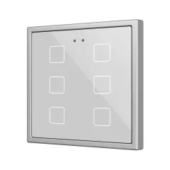   ZENNIO ZVIFR70X6S KNX tapintásérzékelő Flat 70 RGB | 6-csatornás | ezüst