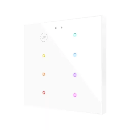 ZENNIO ZVIFR8 KNX tapintásérzékelő Flat RGB | 8-csatornás | custom