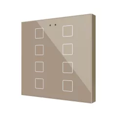   ZENNIO ZVIFR8C KNX tapintásérzékelő Flat RGB | 8-csatornás | champagne