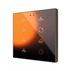   ZENNIO ZVIFR8C360 KNX tapintásérzékelő Flat RGB | 8-csatornás | 360° custom