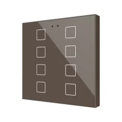   ZENNIO ZVIFR8M KNX tapintásérzékelő Flat RGB | 8-csatornás | mokka