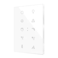   ZENNIO ZVIFXLX10 KNX tapintásérzékelő Flat XL | 10-csatornás | custom