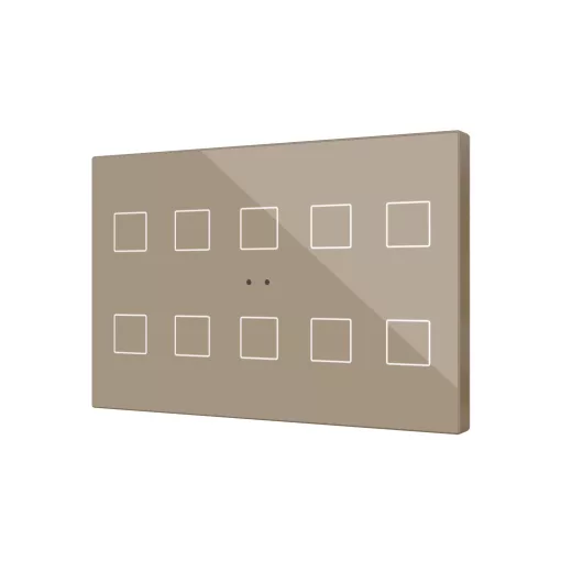 ZENNIO ZVIFXLX10C KNX tapintásérzékelő Flat XL | 10-csatornás | champagne