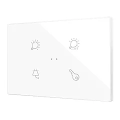   ZENNIO ZVIFXLX4 KNX tapintásérzékelő Flat XL | 4-csatornás | custom