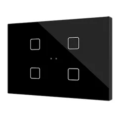   ZENNIO ZVIFXLX4A KNX tapintásérzékelő Flat XL | 4-csatornás | fekete