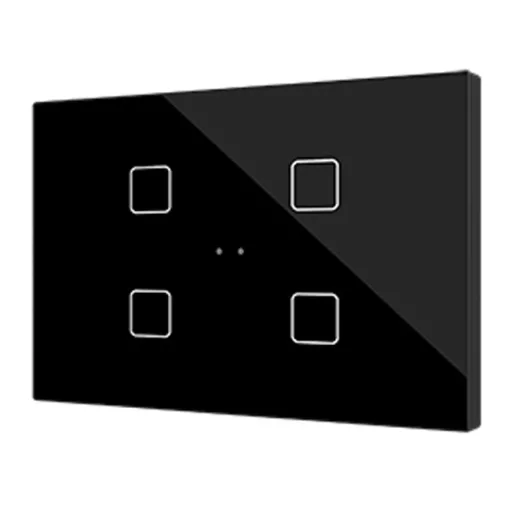 ZENNIO ZVIFXLX4A KNX tapintásérzékelő Flat XL | 4-csatornás | fekete