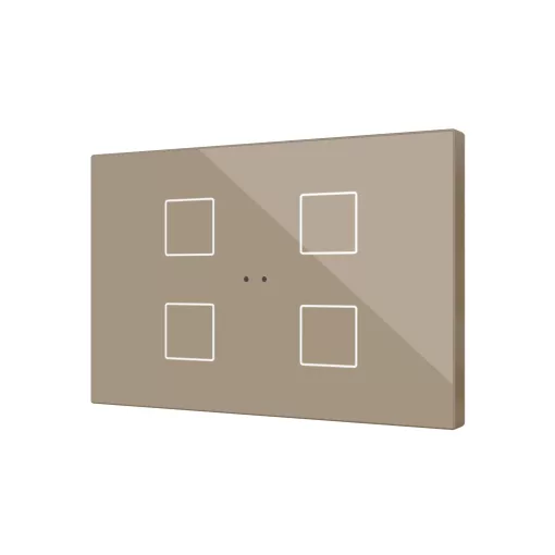 ZENNIO ZVIFXLX4C KNX tapintásérzékelő Flat XL | 4-csatornás | champagne