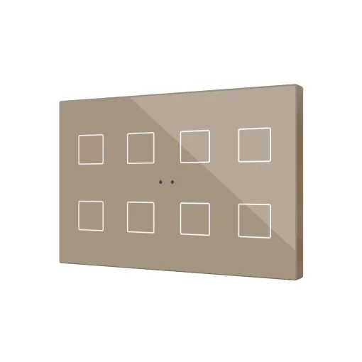 ZENNIO ZVIFXLX8C KNX tapintásérzékelő Flat XL | 8-csatornás | champagne