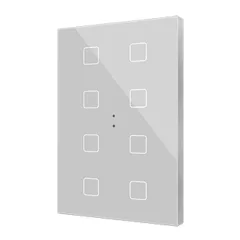   ZENNIO ZVIFXLX8S KNX tapintásérzékelő Flat XL | 8-csatornás | ezüst