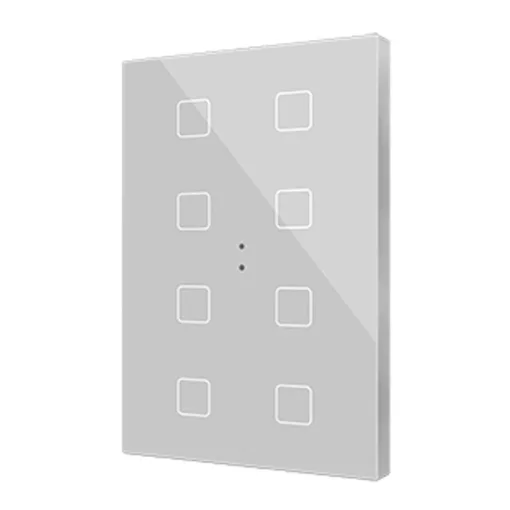 ZENNIO ZVIFXLX8S KNX tapintásérzékelő Flat XL | 8-csatornás | ezüst