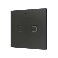   ZENNIO ZVITR2A KNX tapintásérzékelő Tecla RGB | 2-csatornás | fekete