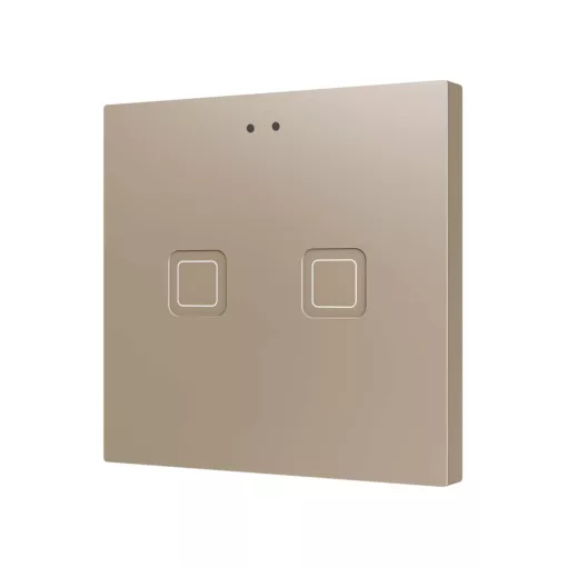 ZENNIO ZVITR2C KNX tapintásérzékelő Tecla RGB | 2-csatornás | champagne