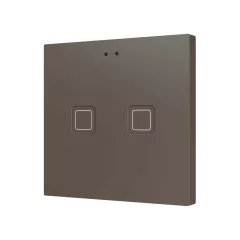  ZENNIO ZVITR2M KNX tapintásérzékelő Tecla RGB | 2-csatornás | mokka