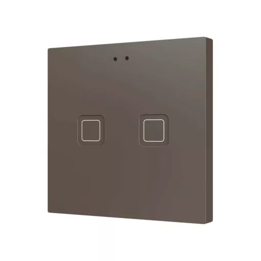 ZENNIO ZVITR2M KNX tapintásérzékelő Tecla RGB | 2-csatornás | mokka