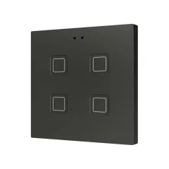   ZENNIO ZVITR4A KNX tapintásérzékelő Tecla RGB | 4-csatornás | fekete