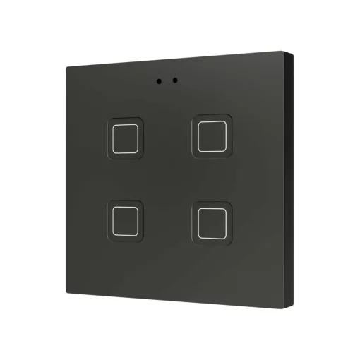 ZENNIO ZVITR4A KNX tapintásérzékelő Tecla RGB | 4-csatornás | fekete