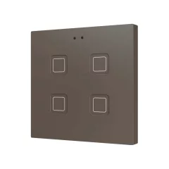   ZENNIO ZVITR4M KNX tapintásérzékelő Tecla RGB | 4-csatornás | mokka