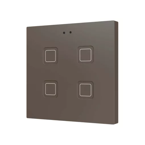 ZENNIO ZVITR4M KNX tapintásérzékelő Tecla RGB | 4-csatornás | mokka