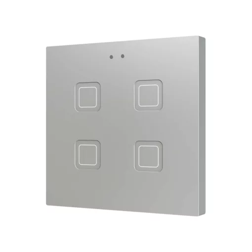 ZENNIO ZVITR4S KNX tapintásérzékelő Tecla RGB | 4-csatornás | ezüst
