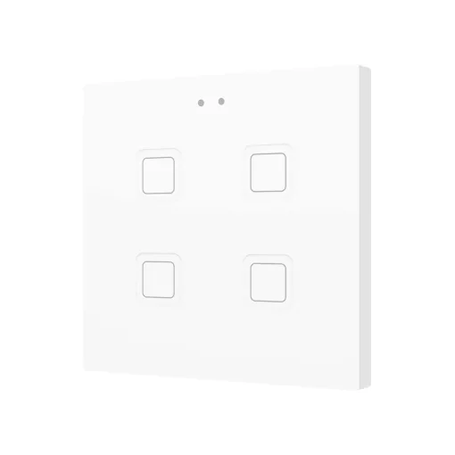 ZENNIO ZVITR4W KNX tapintásérzékelő Tecla RGB | 4-csatornás | fehér