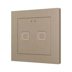   ZENNIO ZVITR55X2C KNX tapintásérzékelő Tecla 55 RGB | 2-csatornás | champagne