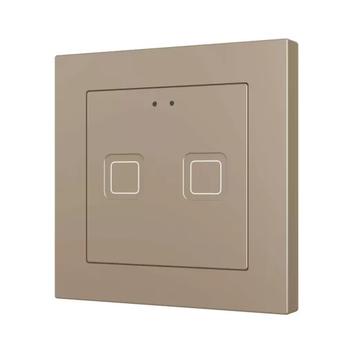 ZENNIO ZVITR55X2C KNX tapintásérzékelő Tecla 55 RGB | 2-csatornás | champagne