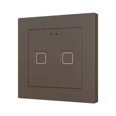  ZENNIO ZVITR55X2M KNX tapintásérzékelő Tecla 55 RGB | 2-csatornás | mokka
