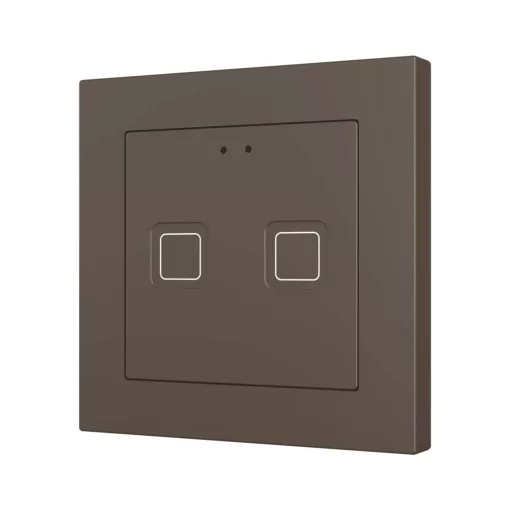 ZENNIO ZVITR55X2M KNX tapintásérzékelő Tecla 55 RGB | 2-csatornás | mokka
