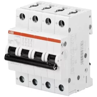Kismegszakító 4P - S204M UC - 10 kA-es DC Kismegszakító - S200M UC - kismegszakító DC áramkörökhöz - ABB - Kismegszakítók és tartozékai - Villamossági készülékek - ABB - GYÁRTÓK / MÁRKÁK