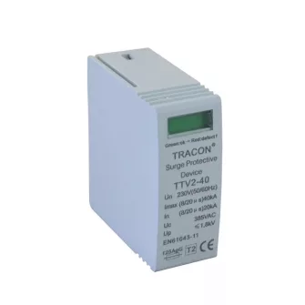 DC típusu túlfeszültség levezető és betét - Tracon túlfeszültség-levezető készülékek - Tracon Electric villamossági készülékek - Tracon Electric - GYÁRTÓK / MÁRKÁK