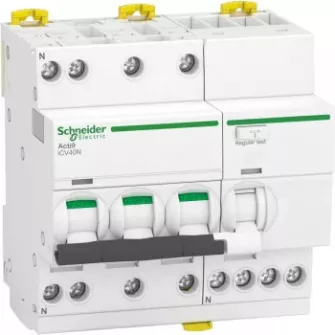 Schneider Electric Acti 9 iCV40 áramvédős kismegszakítók (Kombi Fi-relé) 3P+N 6kA - elektr
