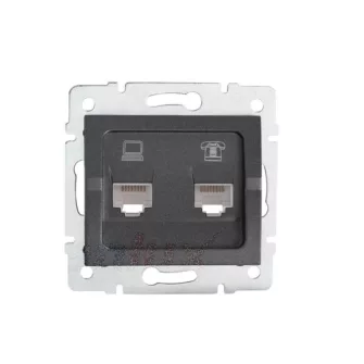 Kanlux LOGI kombinált informatikai aljzatok (RJ45 / RJ11) - Kanlux LOGI számítógép és telefon aljzatok - Kanlux LOGI kapcsolók / dugaljak / egyéb szerelvények - Kanlux kapcsolók / dugaljak / egyéb szerelvények - Kanlux - GYÁRTÓK / MÁRKÁK