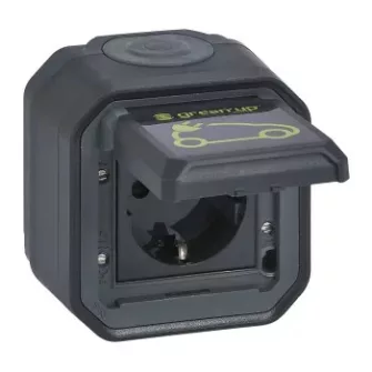 Legrand Plexo55 vízmentes IP55 összeszerelt (falon kívüli ) Soliroc autótöltő aljzat / 2P+