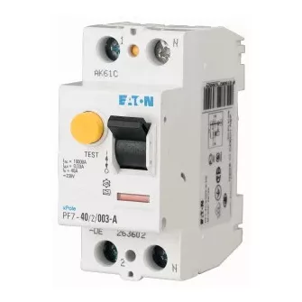 PF7 FI-relék - Áram-védőkapcsolók (Fi-relék) - Áram-védőkapcsolók (FI-relék) - Eaton Villamossági készülékek - Eaton - GYÁRTÓK / MÁRKÁK