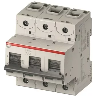 Kismegszakító 3P - S803S UC - 50 kA-es DC Kismegszakító - S800S UC - kismegszakító DC áramkörökhöz - ABB - Kismegszakítók és tartozékai - Villamossági készülékek - ABB - GYÁRTÓK / MÁRKÁK