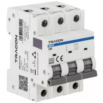 Tracon REVZ 3P kismegszakítók B-C-D