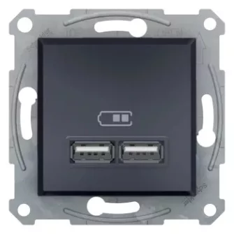Schneider Asfora USB dupla töltők A+C