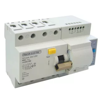 Tracon Electric áram-védőkapcsolók (Fi-relék) visszakapcsoló automatikával - Tracon Electric  áram-védőkapcsolók (FI-relék) - Tracon Electric villamossági készülékek - Tracon Electric - GYÁRTÓK / MÁRKÁK
