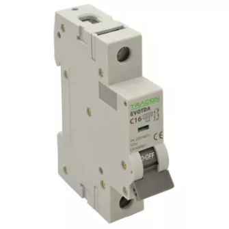 Tracon EVOTDA 1P 10kA Kismegszakító B/C/D 1-63A