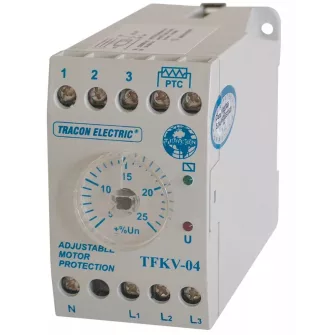 Feszültségfigyelő relé beállítható aszimmetriával, túlmelegedésvédelemmel - Védőrelé - Tracon Electric villamossági készülékek - Tracon Electric - GYÁRTÓK / MÁRKÁK