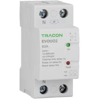 Tracon EVOU Feszültségfigyelő relé 2P/4P 40-63A