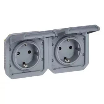 Legrand Plexo55 vízmentes IP55 szerelhető csatlakozóaljzat (dugalj) / 2 X 2P+F csatlakozóa